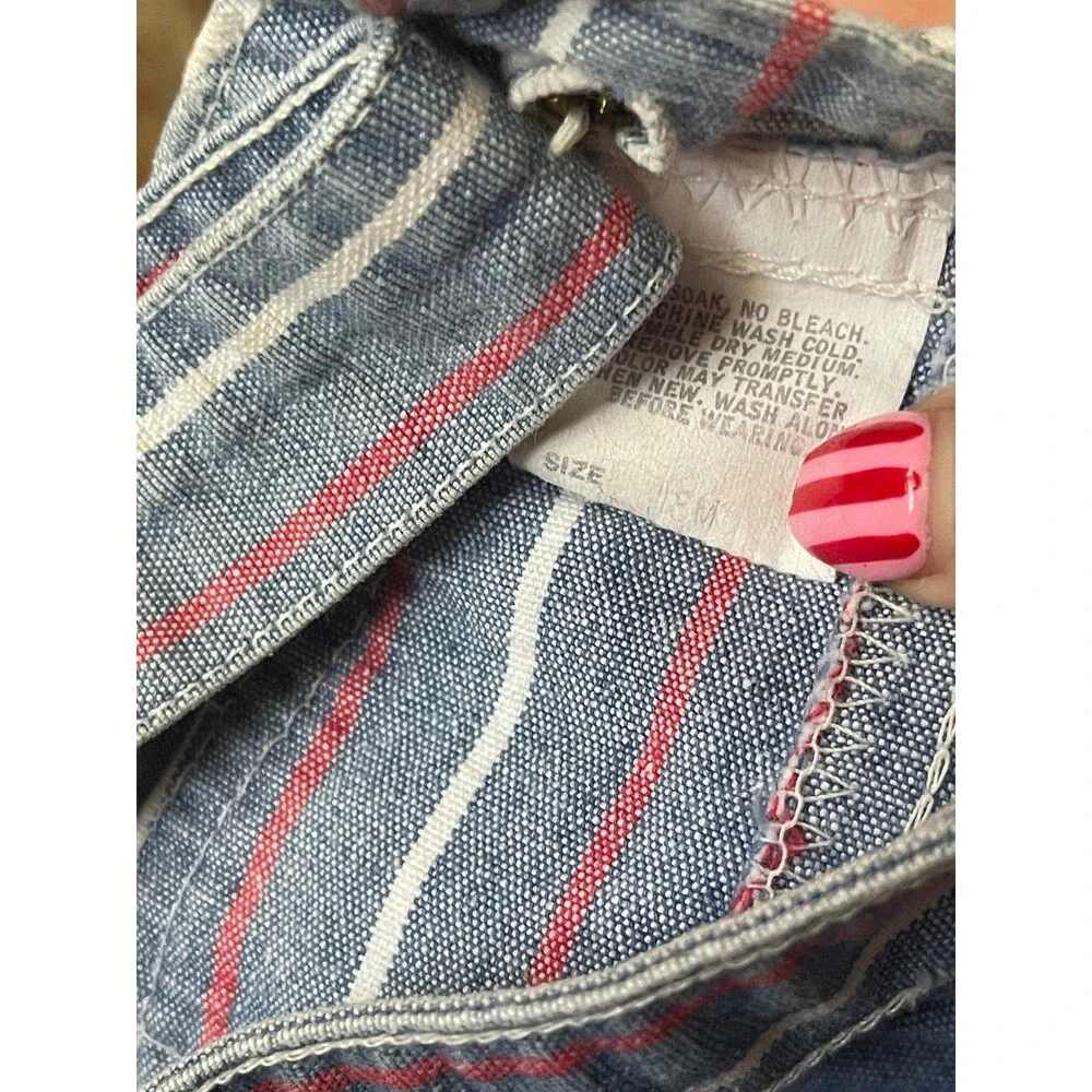 Vintage OshKosh striped overalls